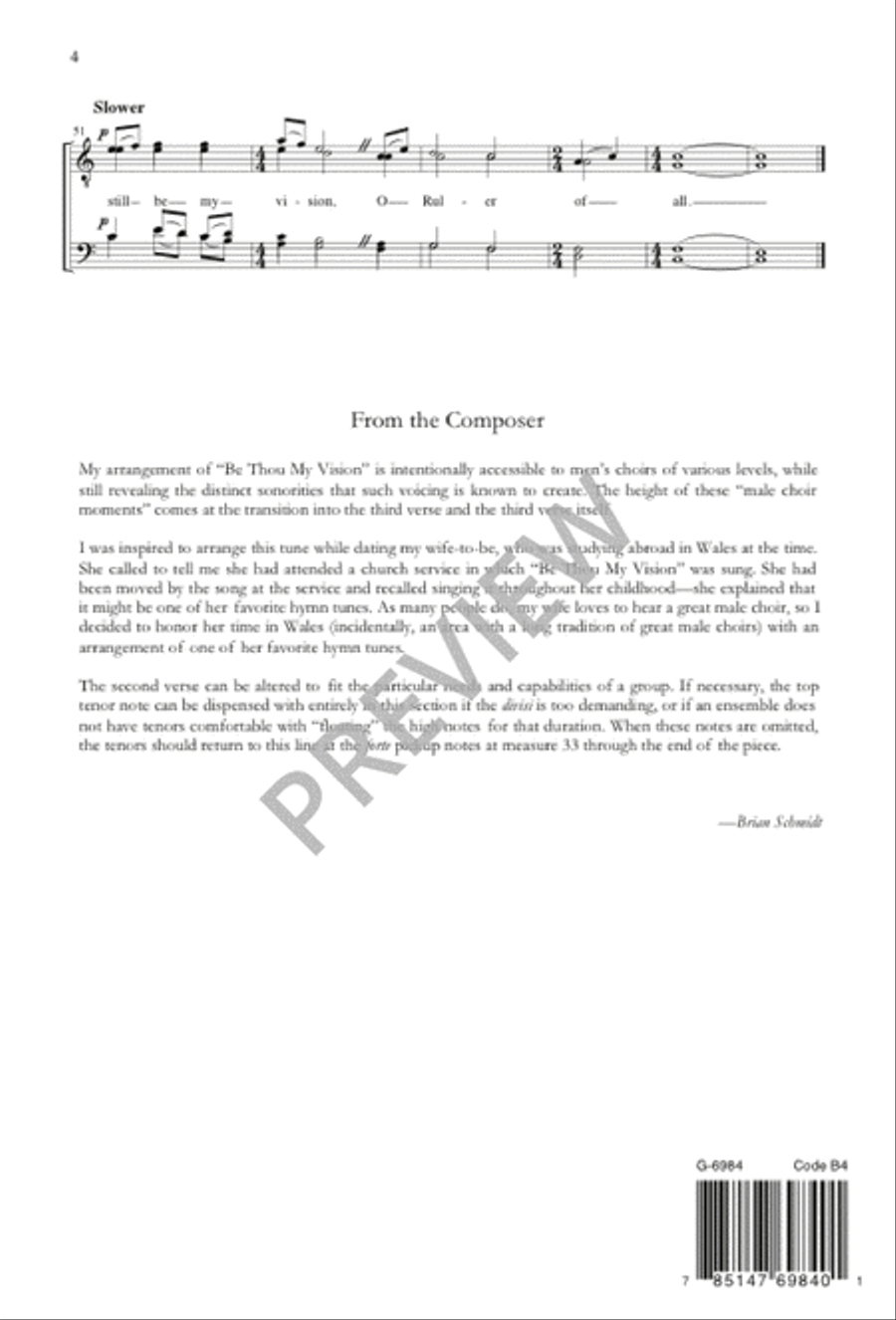 Be Thou My Vision Be Thou My Vision TTBB scores gallery preview page 4