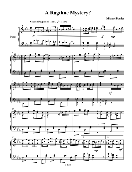 A Ragtime Mystery from New Ragtime Piano Music image number null