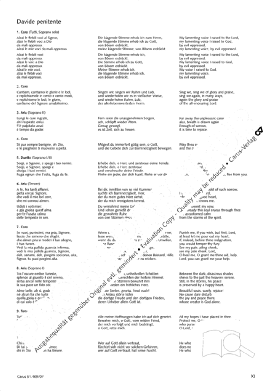 Davide penitente 4-Part scores gallery preview page 12