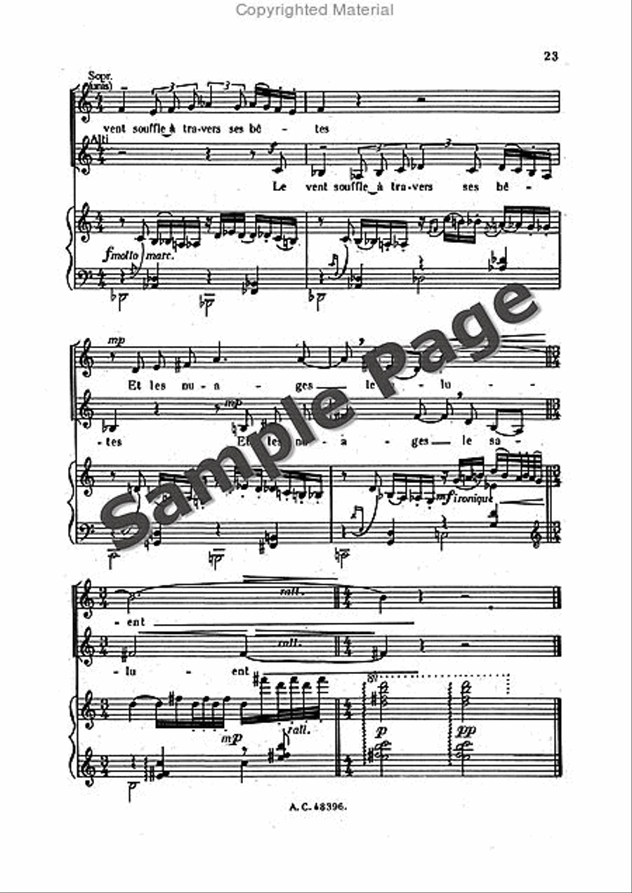 Bernier R Sortileges Ingenus (ep) Women's Choir scores gallery preview page 24