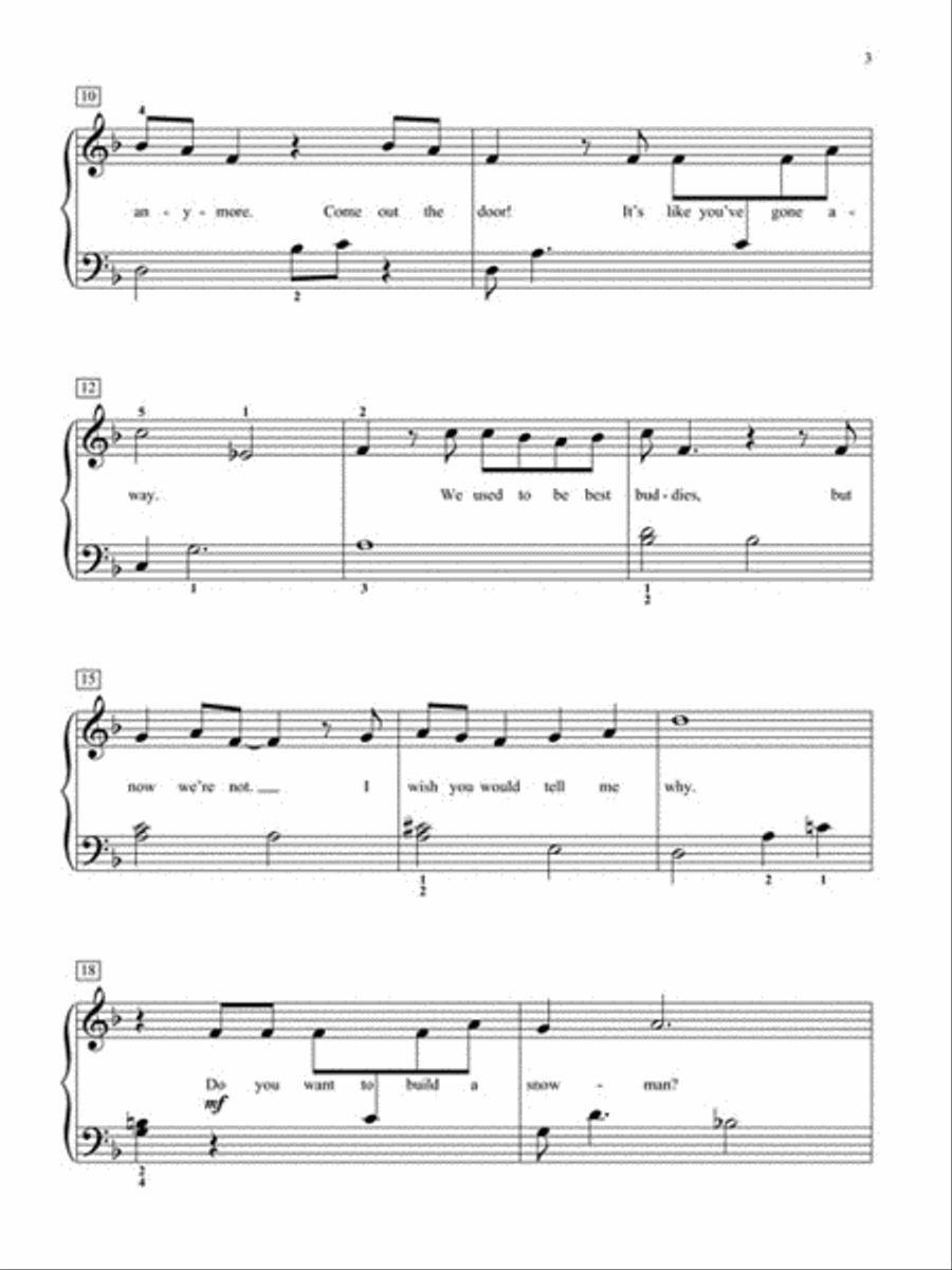 Do You Want to Build a Snowman? (from Frozen) Piano Method scores gallery preview page 2