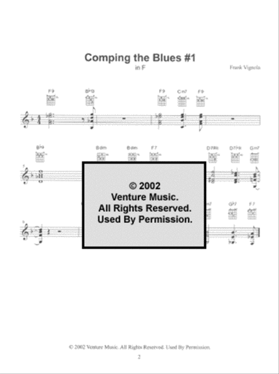 Comping the Blues Electric Guitar scores gallery preview page 2