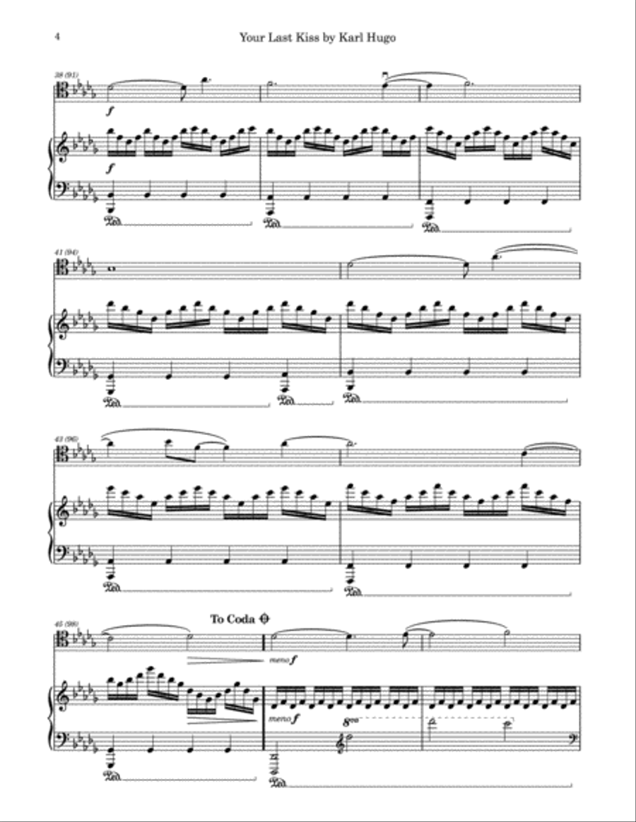 Your Last Kiss (Piano and Cello Duet) String Duet scores gallery preview page 5