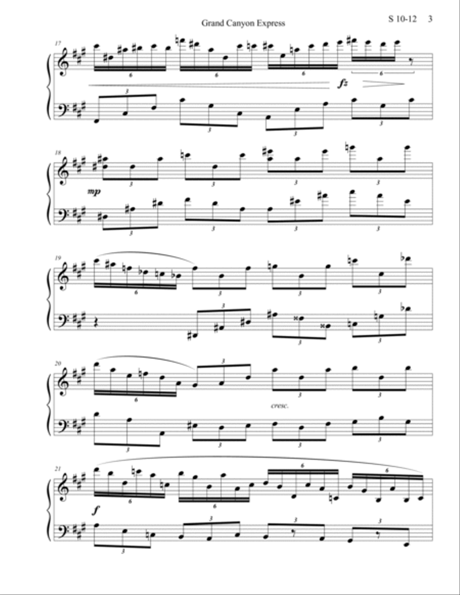 Grand Canyon Express Piano Solo scores gallery preview page 3