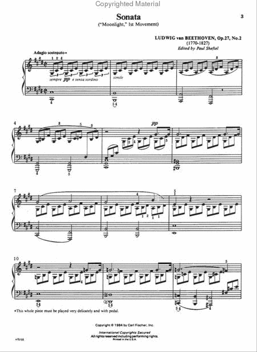 Moonlight Sonata Moonlight Sonata Piano Solo scores gallery preview page 2