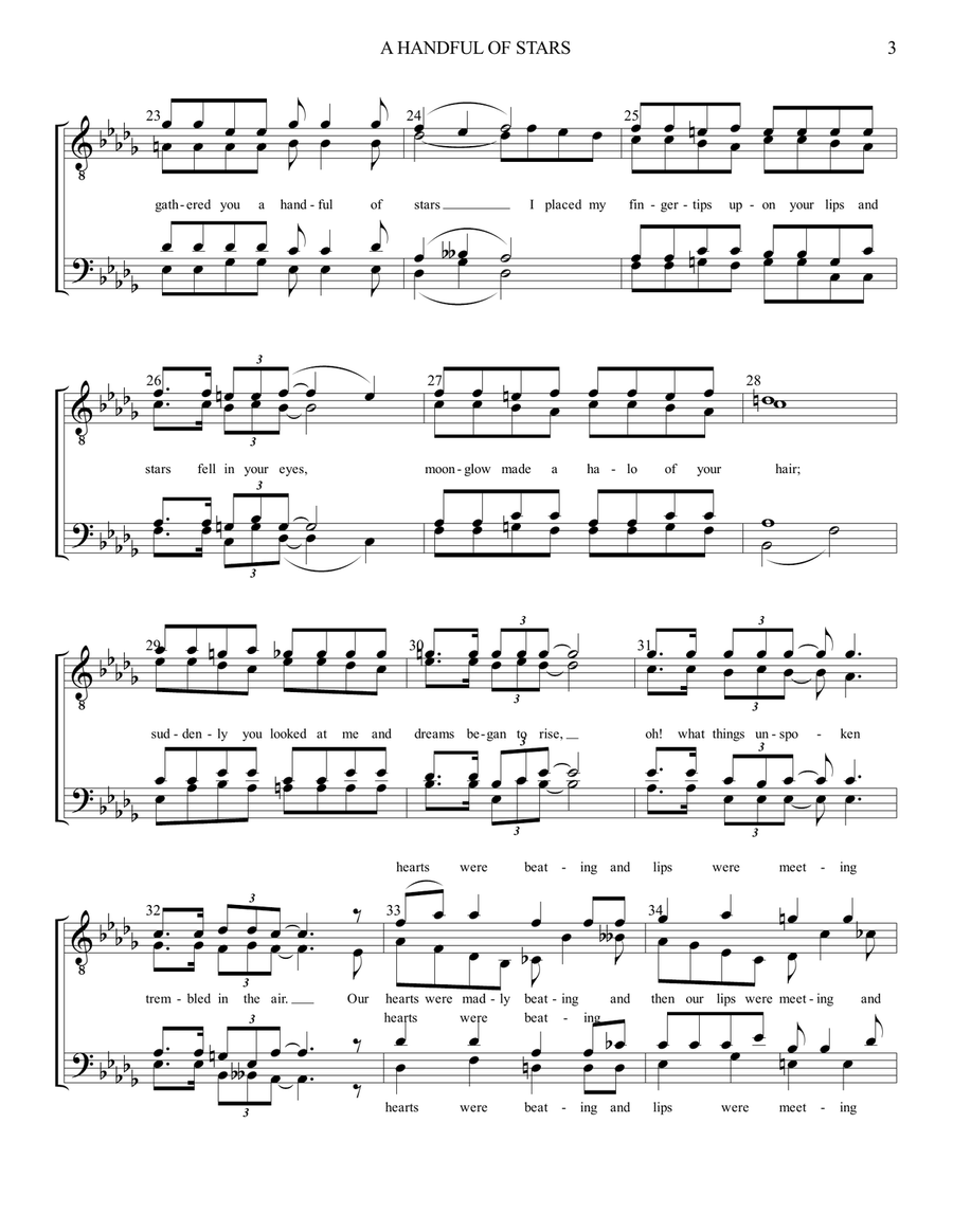 A Handful Of Stars A Handful Of Stars TTBB scores gallery preview page 3