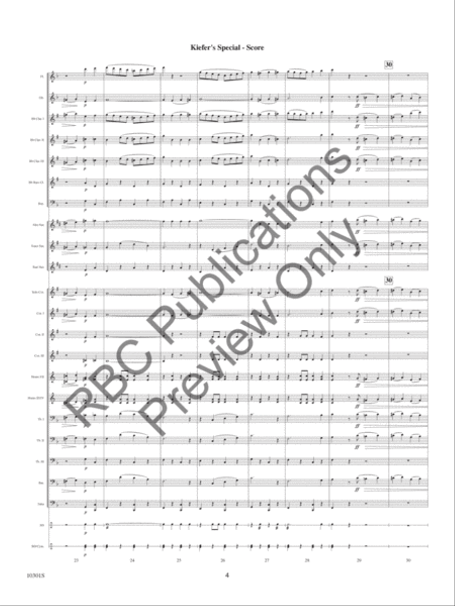 Kiefer's Special Concert Band scores gallery preview page 6