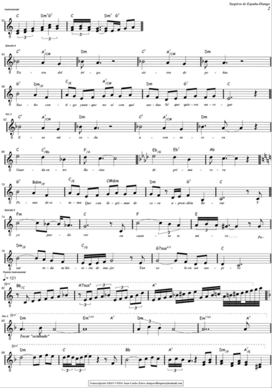 Suspiros De Espana Piano scores gallery preview page 5