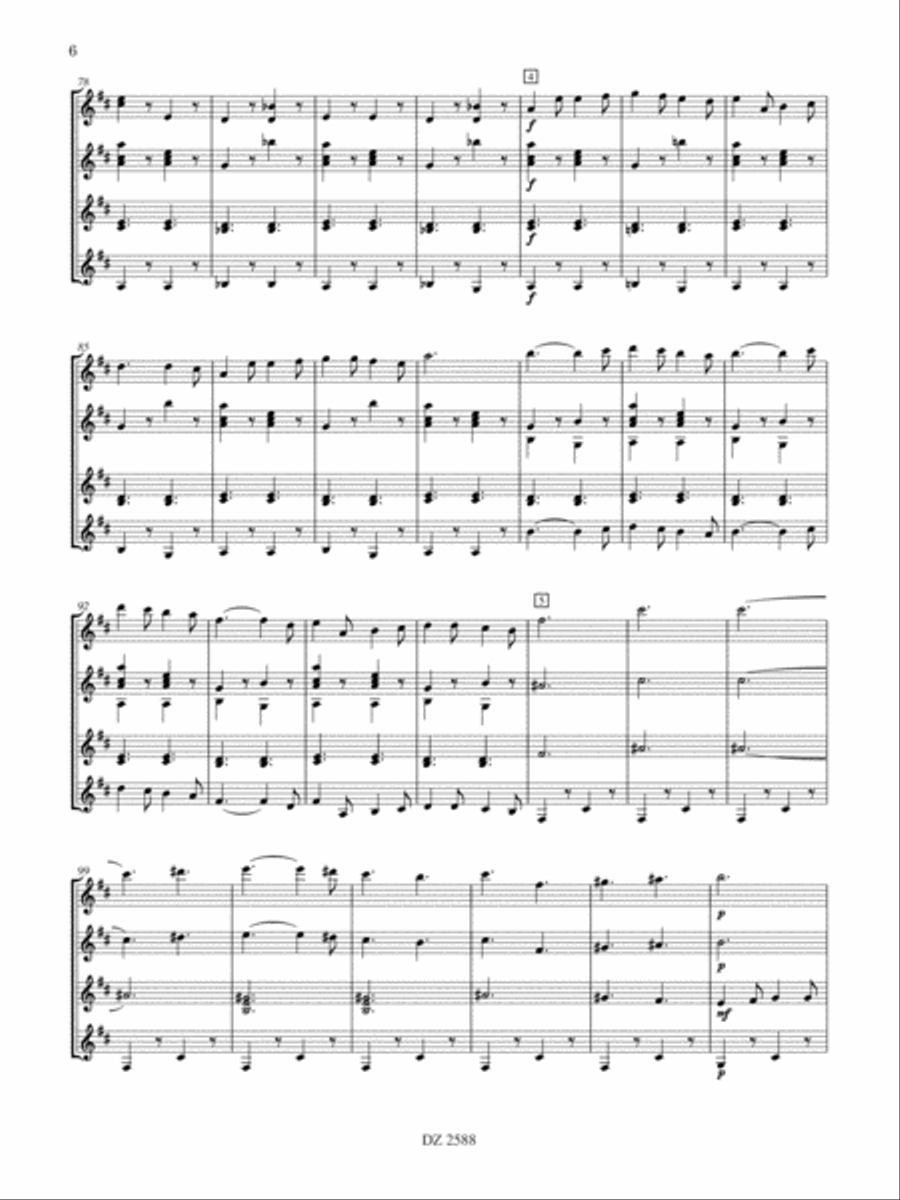St. Paul’s Suite Guitar Ensemble scores gallery preview page 6