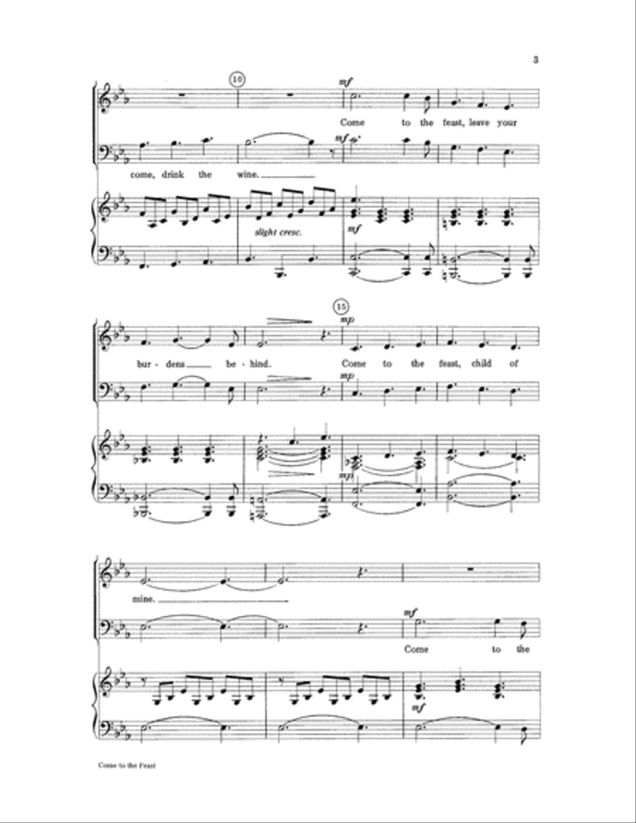 Come to the Feast Come to the Feast 2-Part scores gallery preview page 3