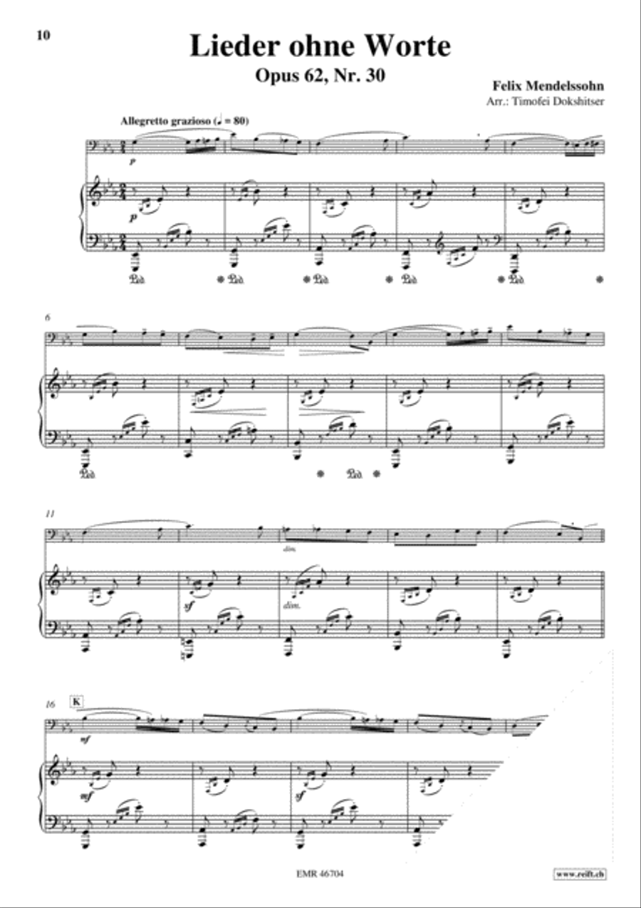 3 Lieder ohne Worte Bassoon Solo scores gallery preview page 6