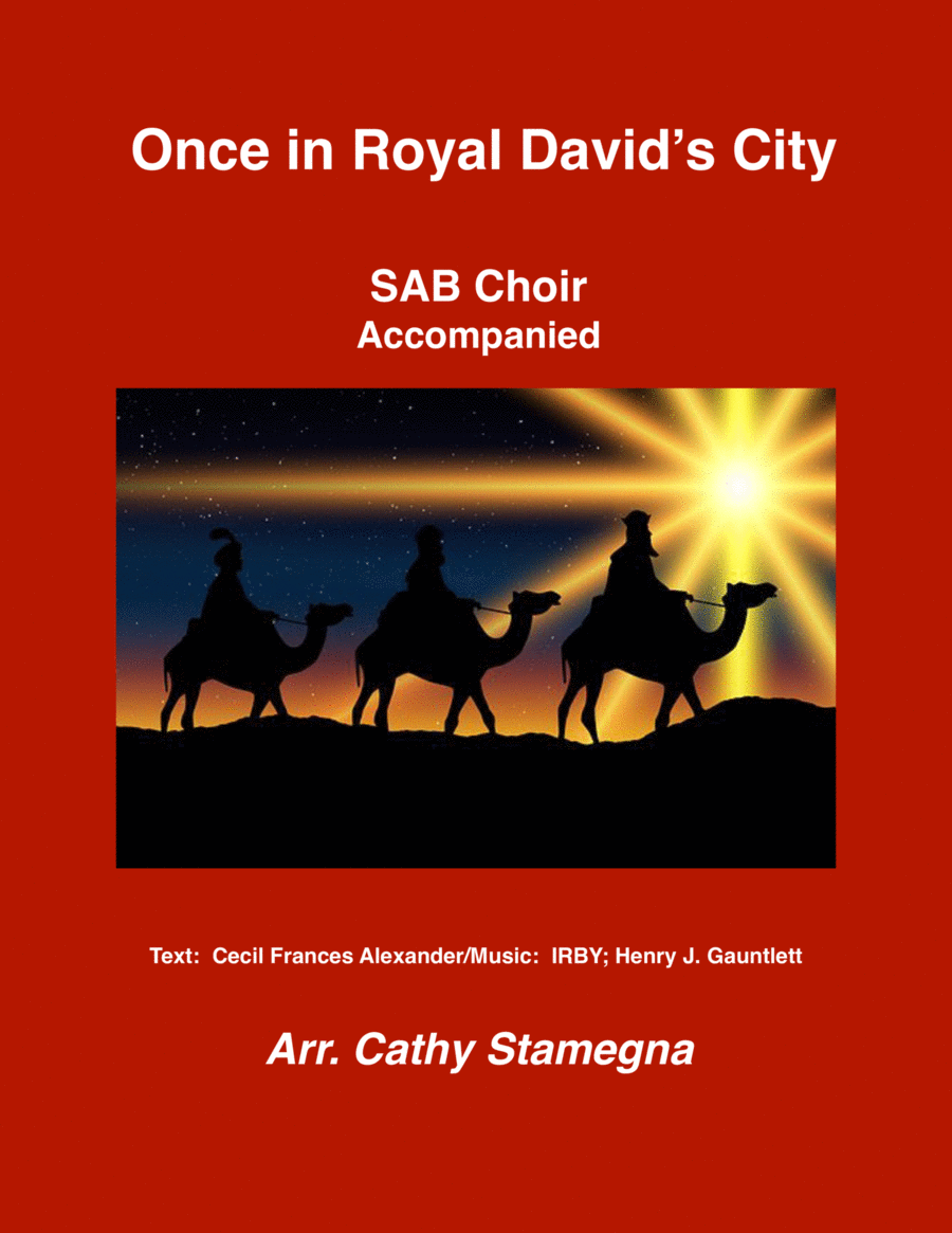 Once in Royal David's City (SAB, Accompaniment) 3-Part scores gallery preview page 1