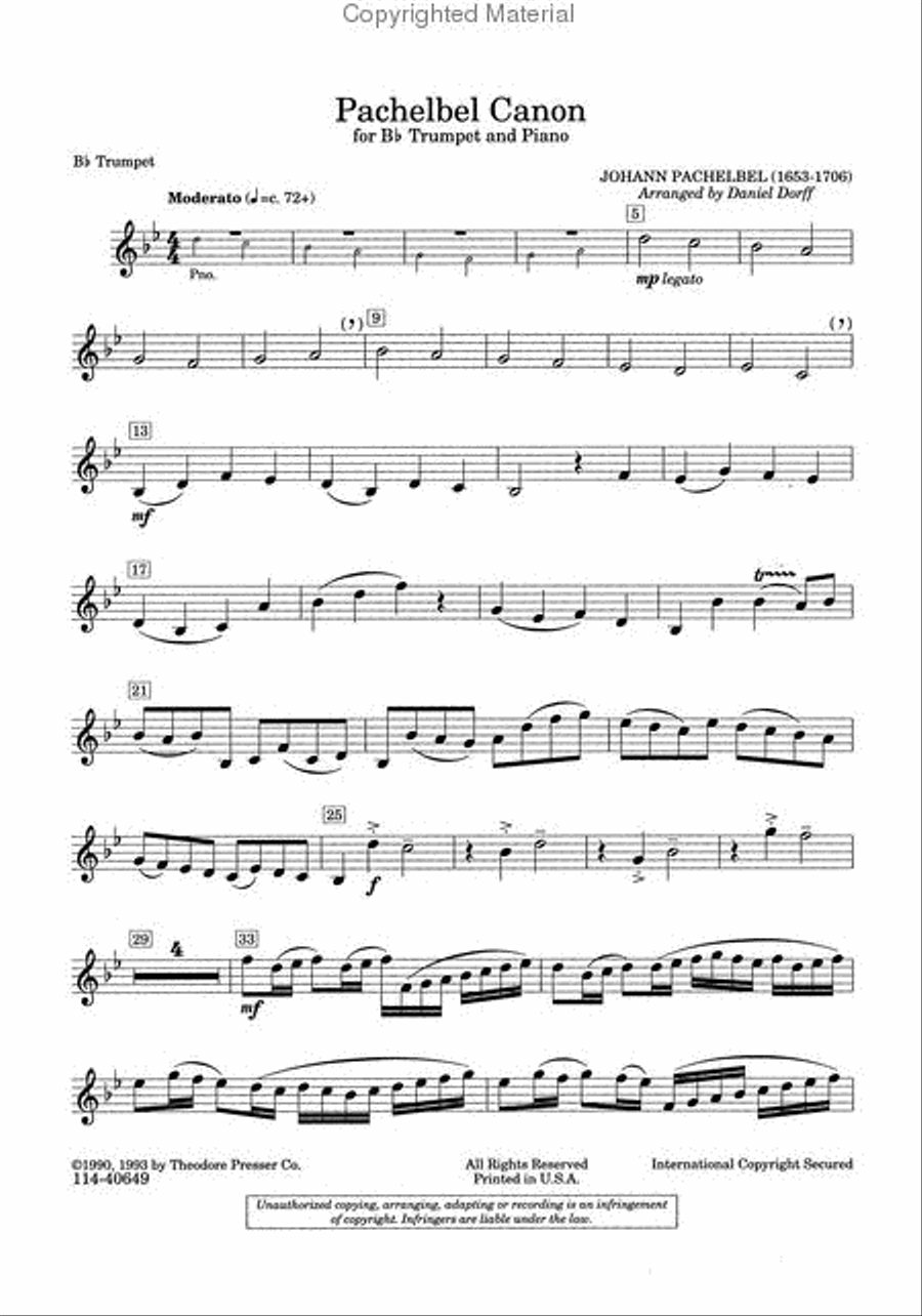 Pachelbel Canon Pachelbel Canon Chamber Music scores gallery preview page 2