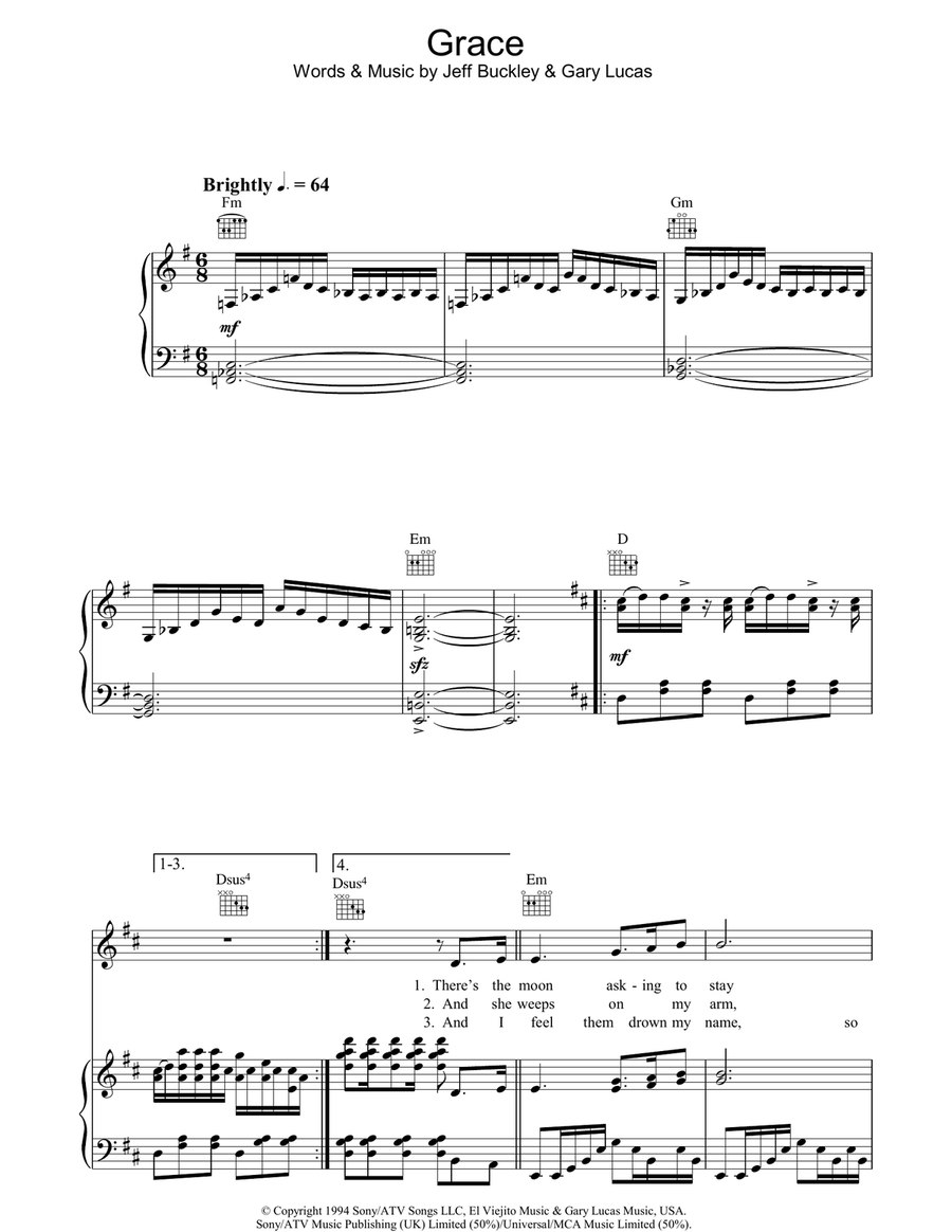 Grace Acoustic Guitar scores gallery preview page 1