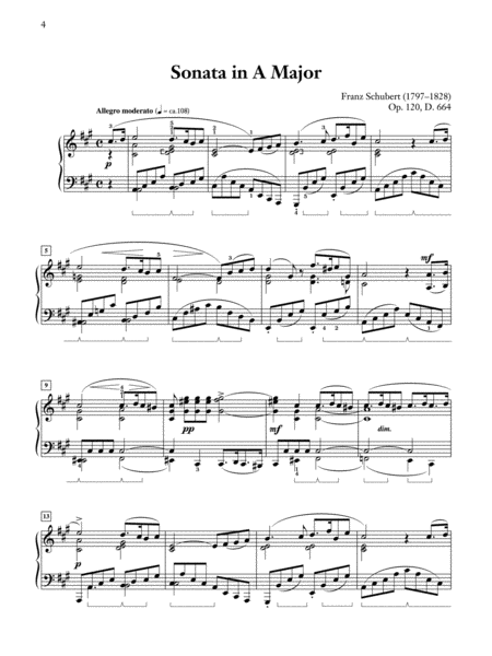 Sonata in A Major, Op. 120, D. 664