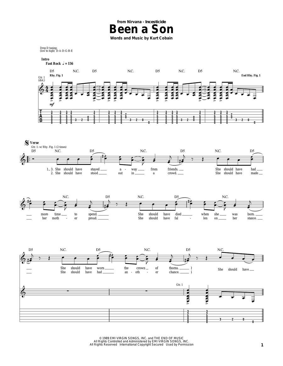 Been A Son Acoustic Guitar scores gallery preview page 1