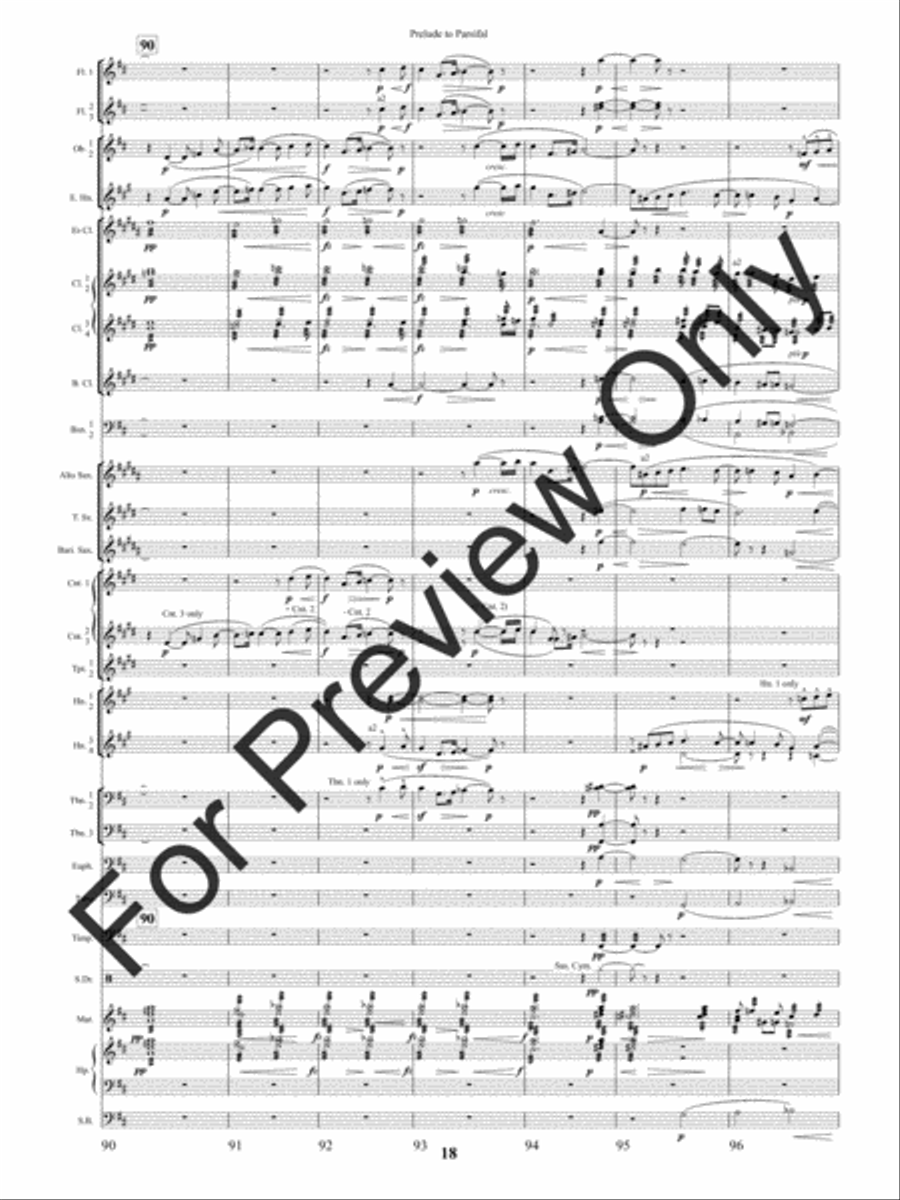 Prelude to Parsifal (Score) Concert Band scores gallery preview page 21