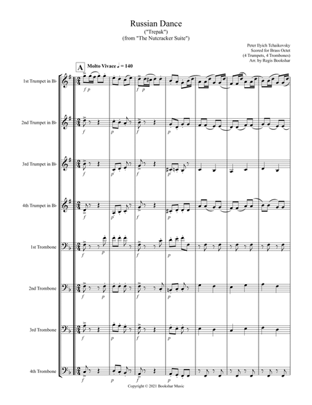 Russian Dance ("Trepak") (from "The Nutcracker Suite") (F) (Brass Octet - 4 Trp, 4 Trb)