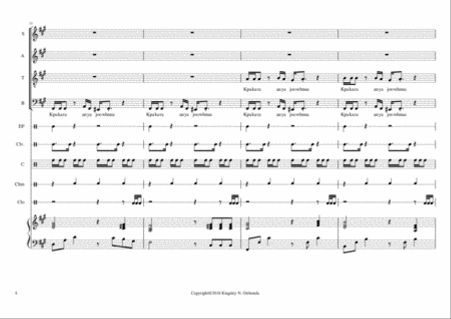 Kpakara (African) Kpakara (African) 4-Part scores gallery preview page 4