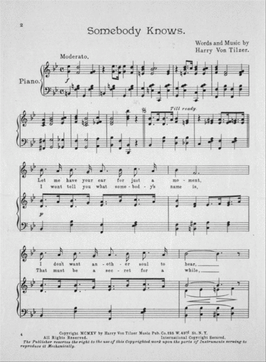 (I Love Somebody And) Somebody Knows Voice scores gallery preview page 2
