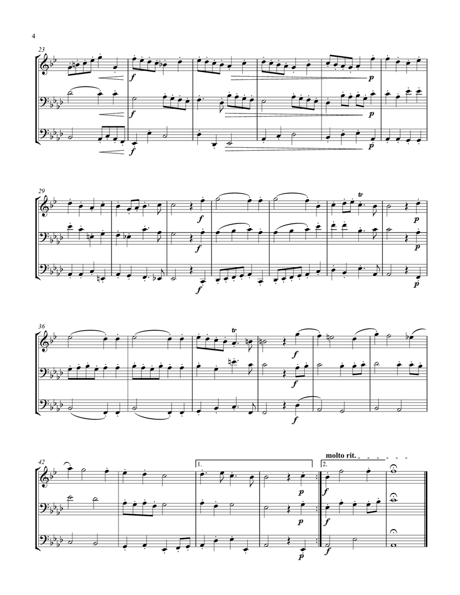 Suite for Trumpet, Trombone and Tuba Brass Ensemble scores gallery preview page 4