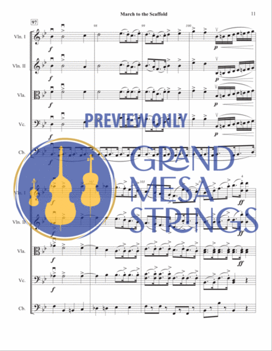 March to the Scaffold March to the Scaffold String Orchestra scores gallery preview page 12