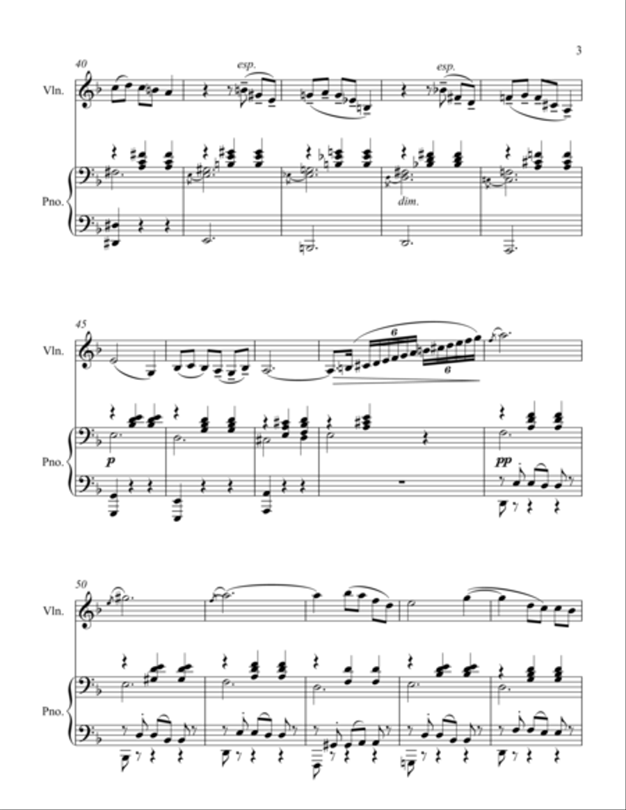 Adieu Adieu Violin Solo scores gallery preview page 3