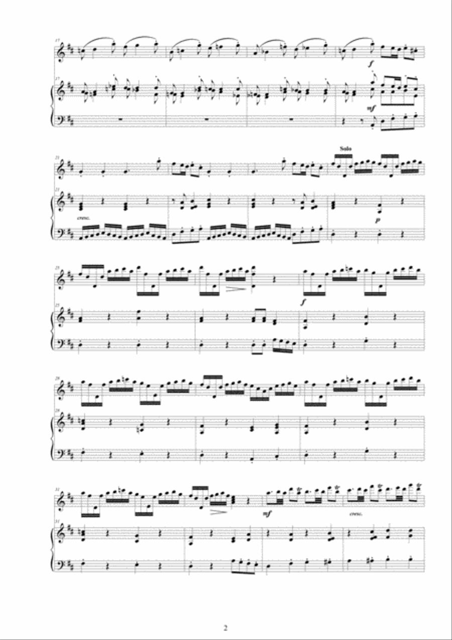 Vivaldi - Violin Concerto No.11 in D major RV 210 Op.8 for Violin and Piano Violin Solo scores gallery preview page 2