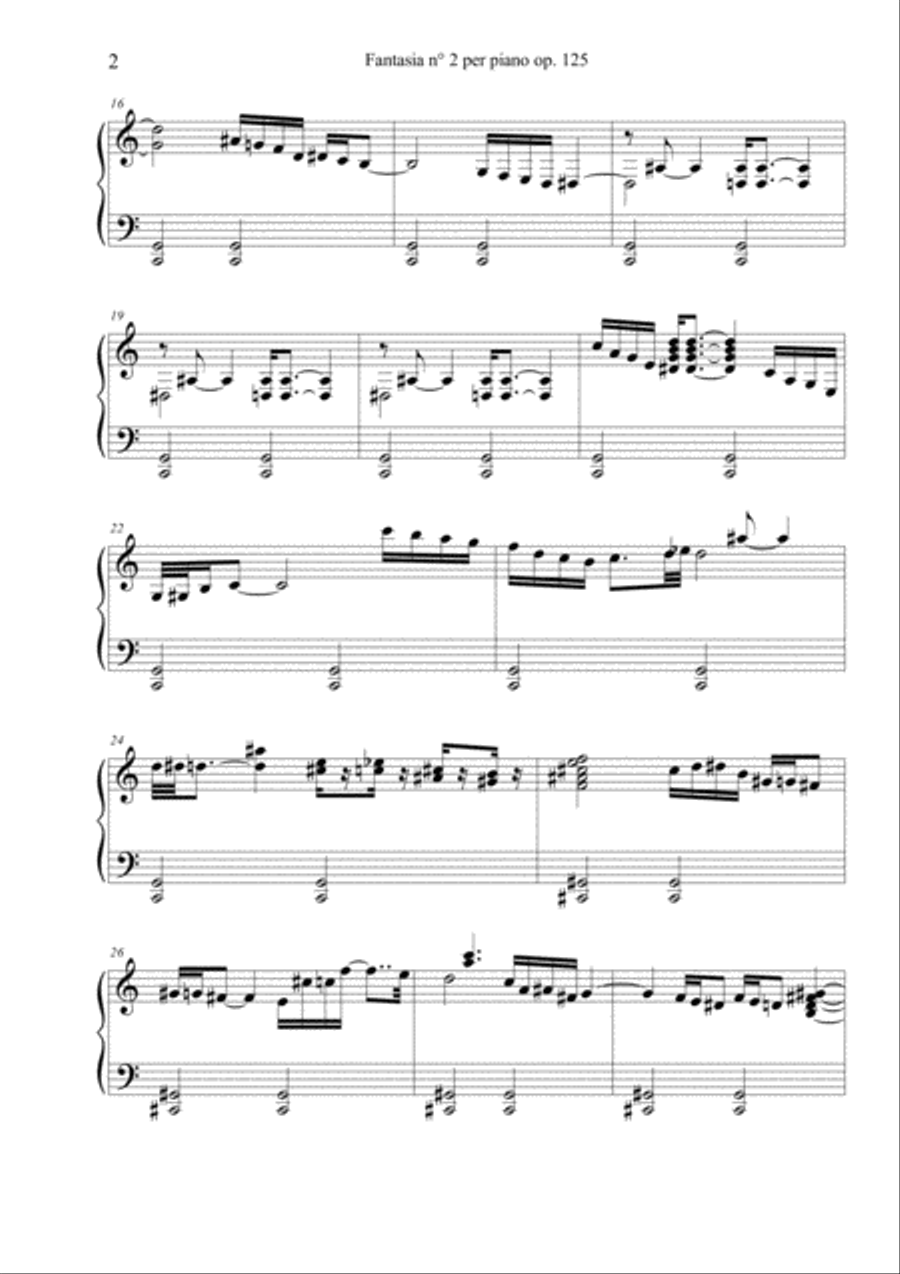 Fantasia n° 2 per piano op. 125 Piano Solo scores gallery preview page 2
