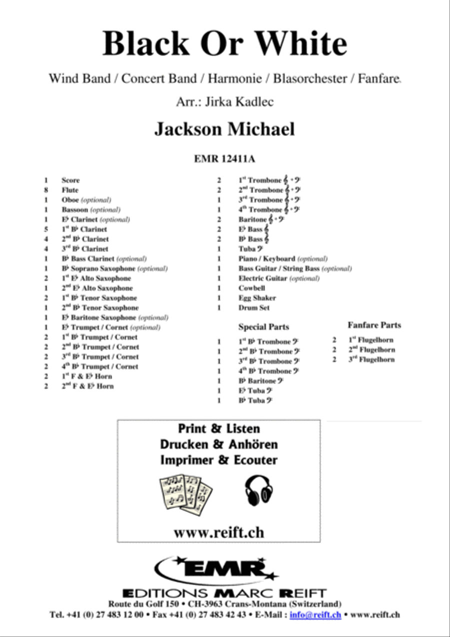 Black Or White Black Or White Concert Band scores gallery preview page 2