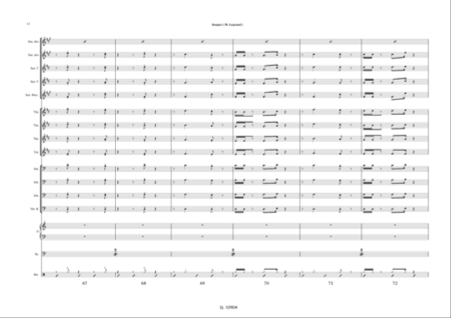 Images pour big band et sax alto solo / piano solo Jazz Ensemble scores gallery preview page 13