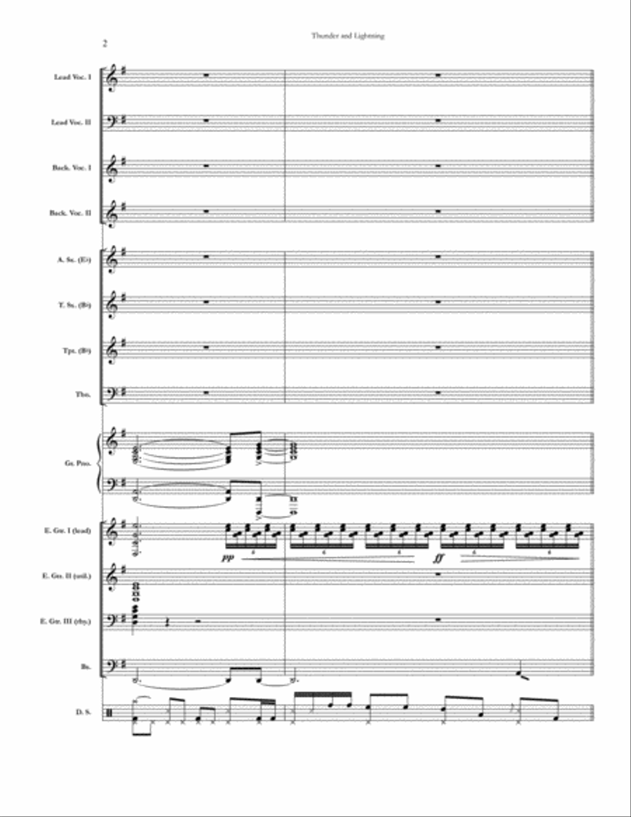 Thunder And Lightning Small Ensemble scores gallery preview page 2