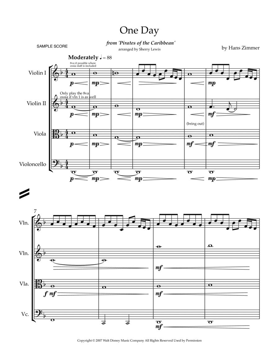 One Day String Quartet scores gallery preview page 1