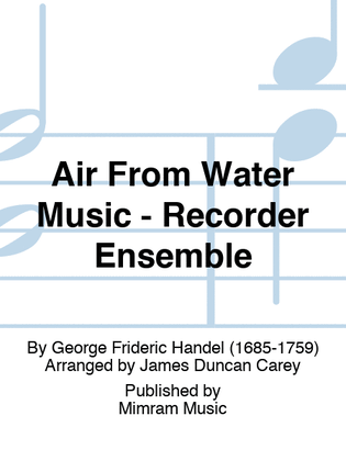 Air From Water Music - Recorder Ensemble