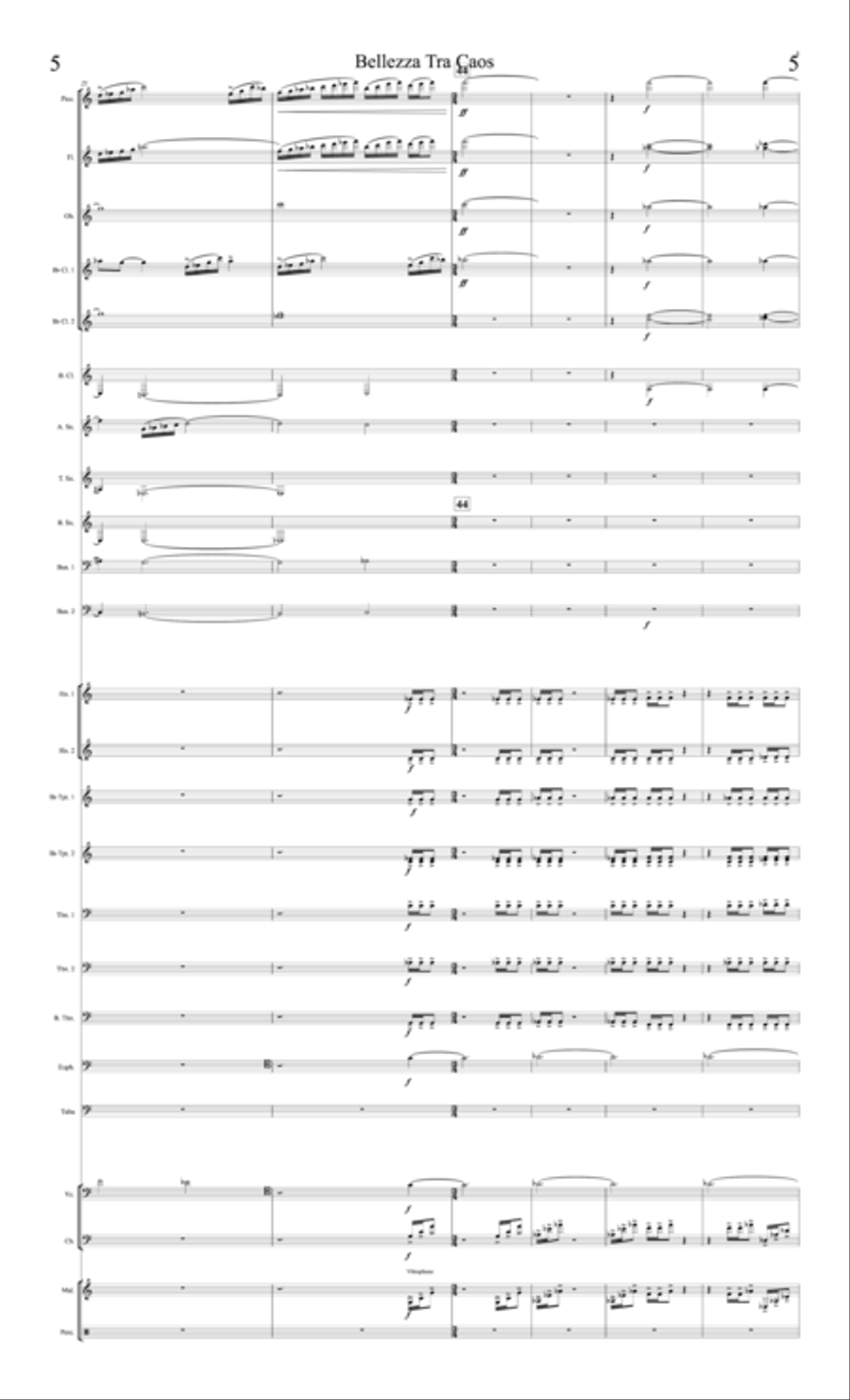 Bellezza Tra Caos Bellezza Tra Caos Concert Band scores gallery preview page 5