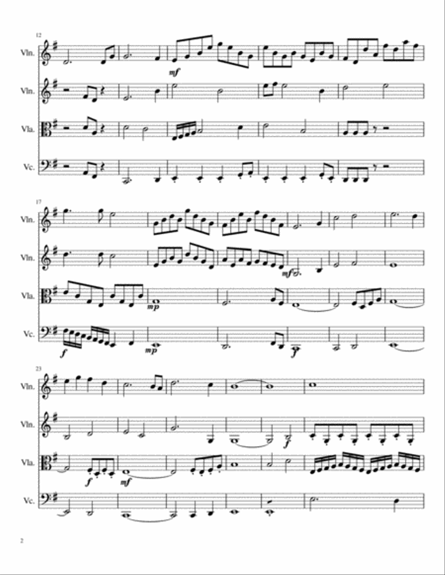 Suspended Hyperdrive (quartet) String Quartet scores gallery preview page 2