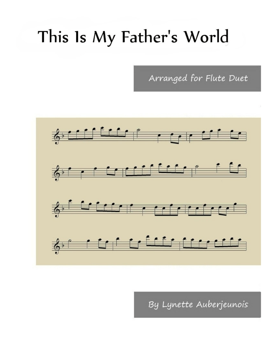 This Is My Father’s World - Flute Duet Flute Duet scores gallery preview page 1