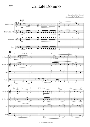 Cantate Domino - Handel (Brass Quartet) Chords