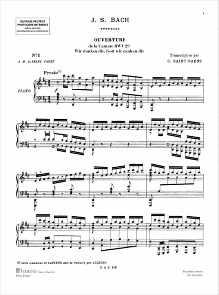 Ouverture Cantate 28 Piano (Saint Saens)