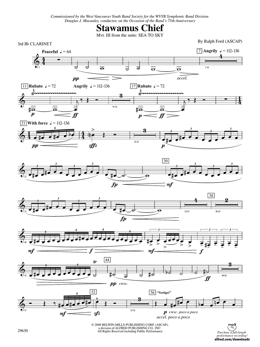 Stawamus Chief: 3rd B-flat Clarinet