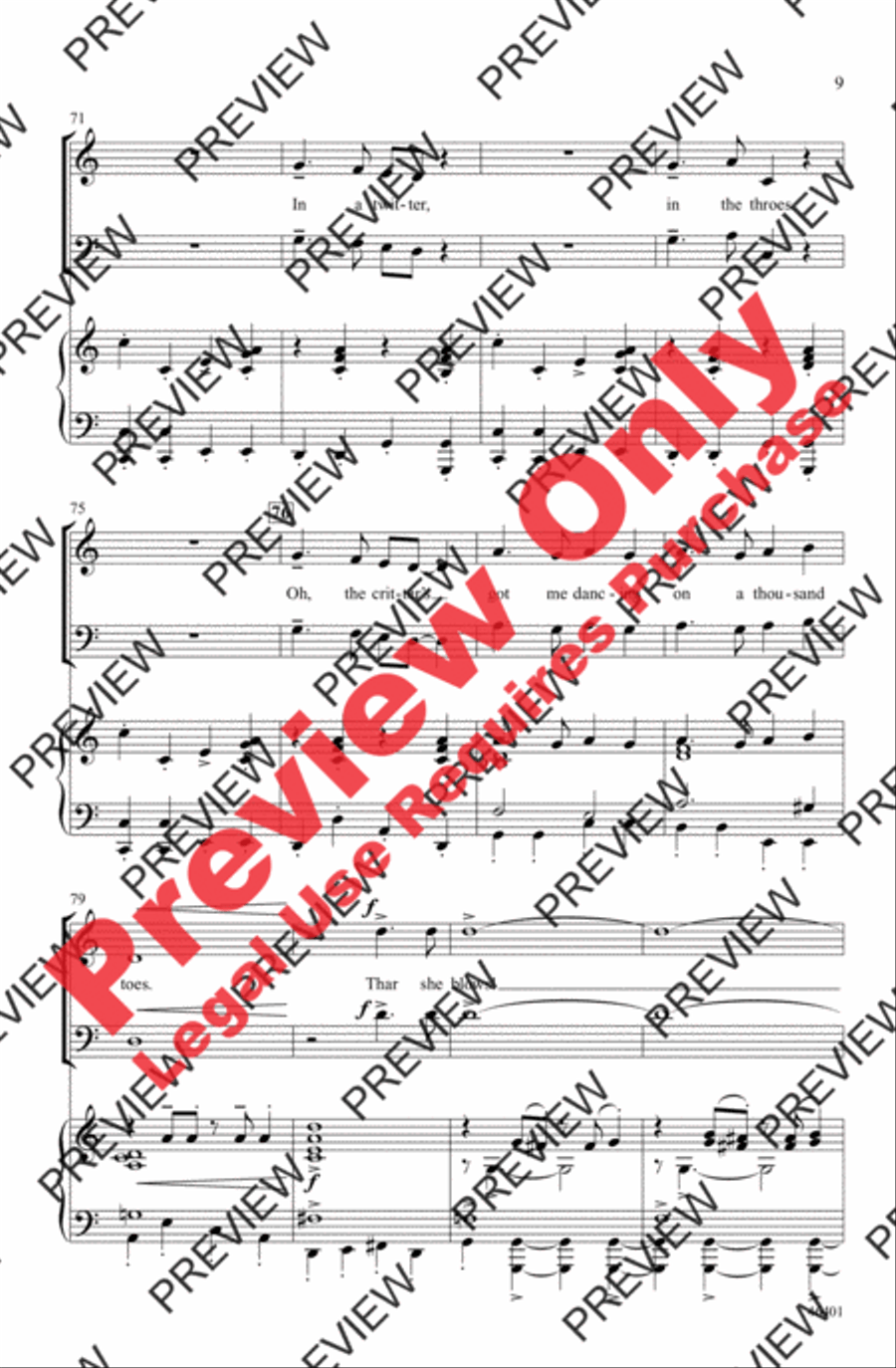 Jitterbug 4-Part scores gallery preview page 9
