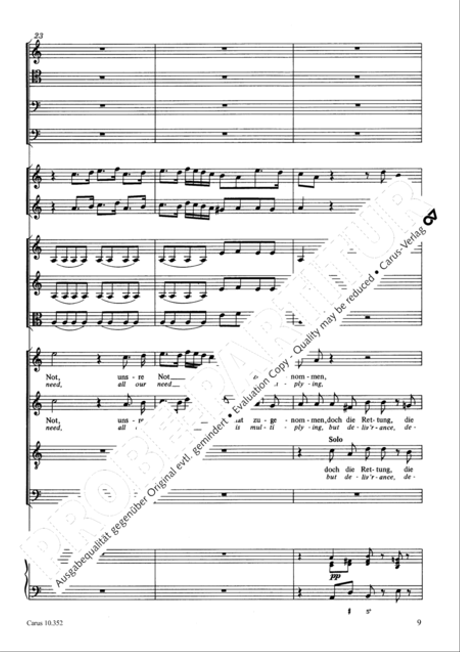From the deepest comes our plea (Aus der Tiefen rufen wir) 4-Part scores gallery preview page 12
