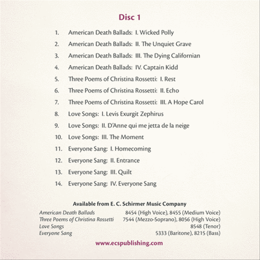 Everyone Sang: Vocal Music of David Conte Voice scores gallery preview page 3