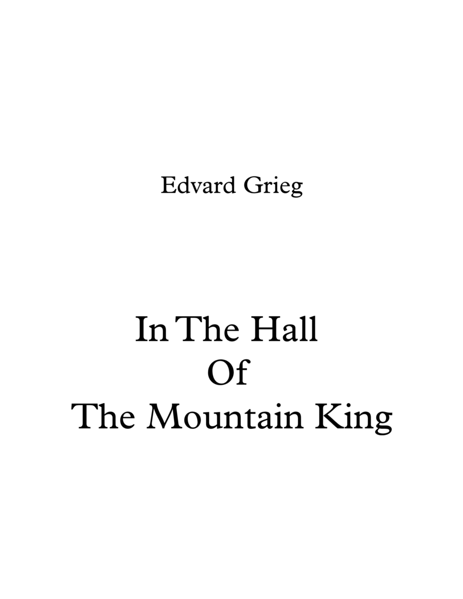 In The Hall of The Mountain King