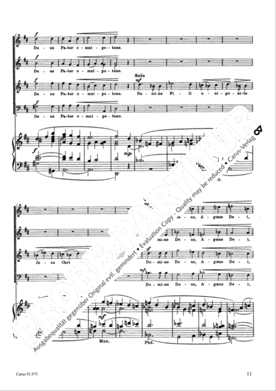 Missa pro pace Missa pro pace 4-Part scores gallery preview page 14