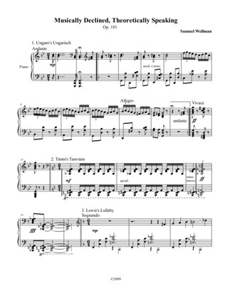 Musically Declined, Theoretically Speaking, Op. 181