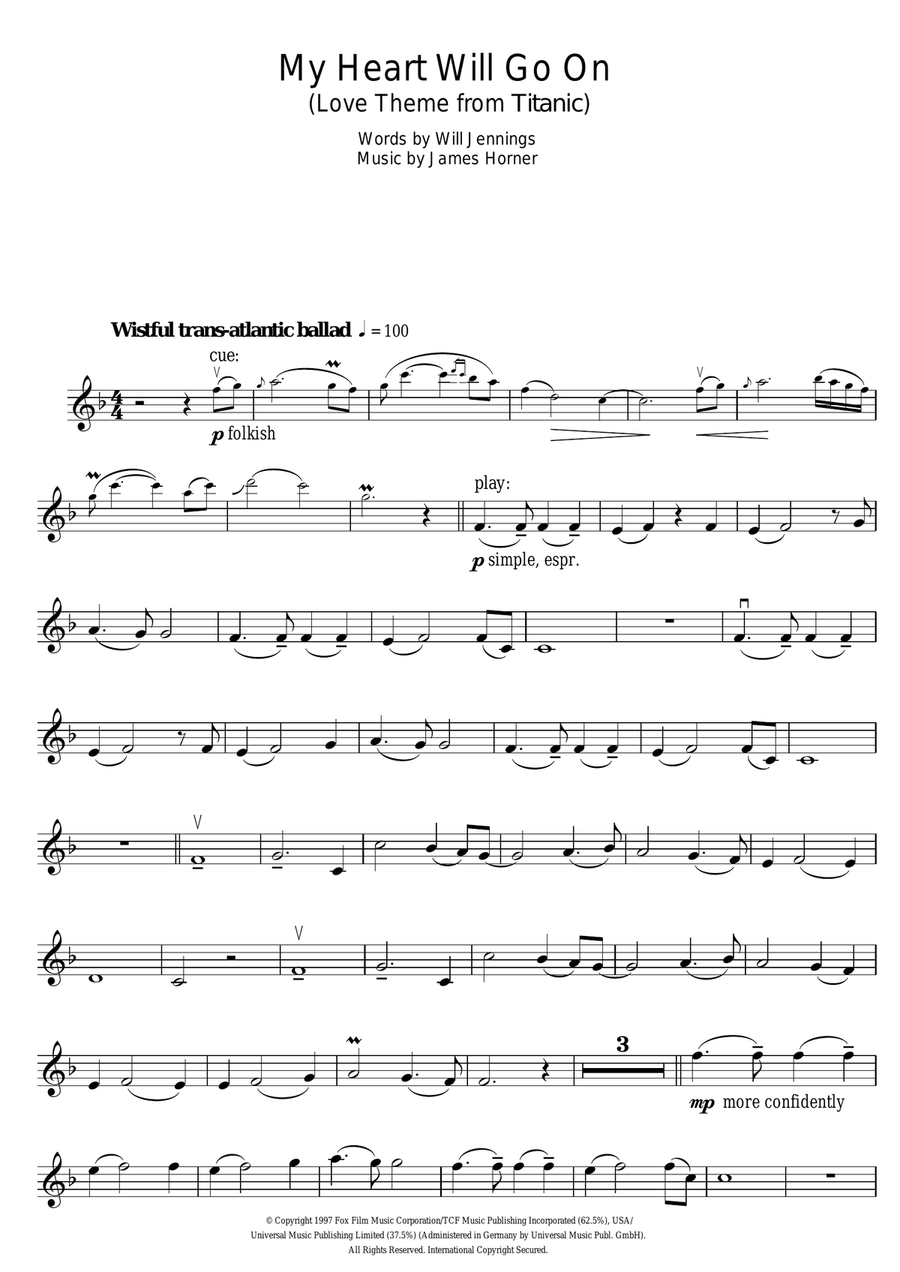 My Heart Will Go On (Love Theme from Titanic)
