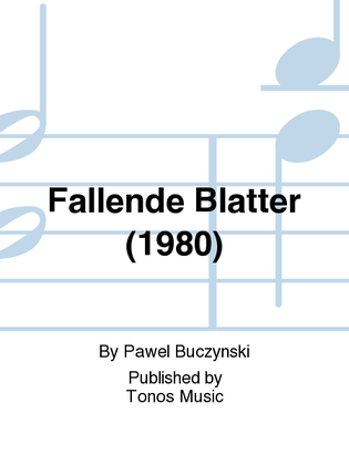 Book cover for Fallende Blatter (1980)