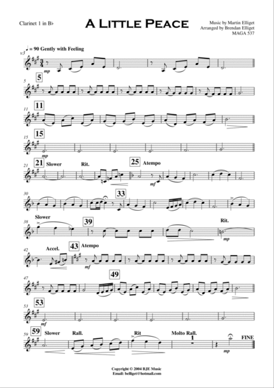 A Little Peace - Concert Band Concert Band scores gallery preview page 4