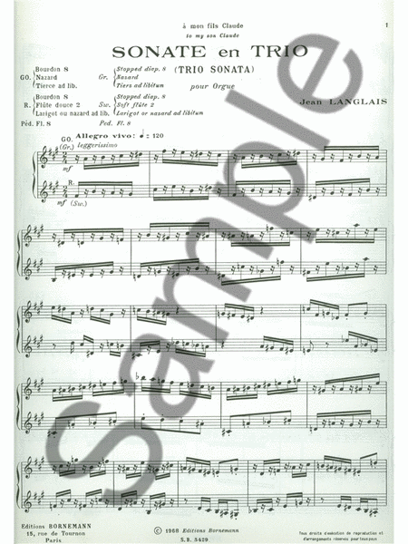 Sonate En Trio (organ)